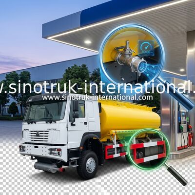 SINOTRUK HOWO 25CBM xe bể dầu 10 bánh 400hp 6 × 6 nhiều khoang