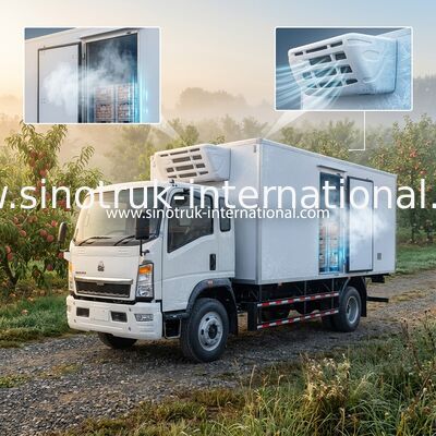 Xe tải lạnh 10 tấn 140HP RHD chở rau / trái cây