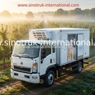 Xe tải thùng đông lạnh cỡ nhỏ HOWO 4×2 5-10 tấn Tiêu thụ năng lượng thấp
