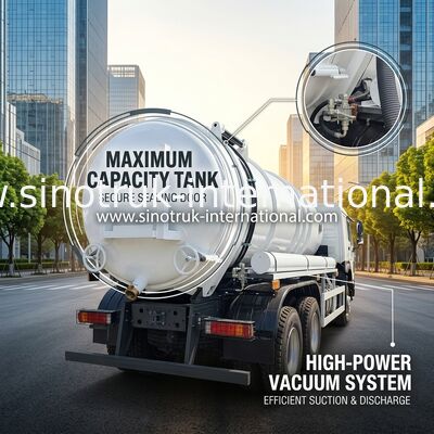 HOWO 6*4 16CBM 380HP Truck làm sạch nước thải hiệu suất cao đáp ứng các giải pháp làm sạch đa chức năng hiệu quả