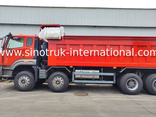 Super Bearing HOWO 8×4 Red Tipper. 371HP sức mạnh mạnh mẽ, 27CBM Capacity lớn, 80 ¢ 100T Heavy-Duty Transport