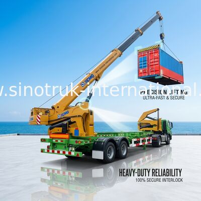 Xe tải công suất cao gắn cần cẩu / cần cẩu gắn xe tải 37 tấn công suất nâng