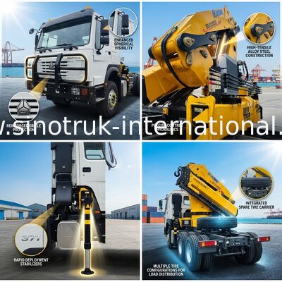 All-in-One workhorse của bạn: HOWO 371HP 6x4 với XCMG 12T Crane