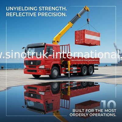 SINOTRUK Truck Mounted Cranes Equipment 12 Tons XCMG for Lifting 6X4 290HP