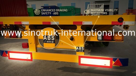 30 tấn Tải ba trục Xe đầu kéo phẳng chở hàng rời