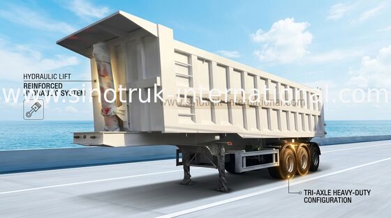Kim loại 60T Bán rơ moóc tùy chỉnh, Bộ tải bán thấp cho khả năng tải lớn