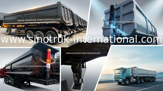 Thiết bị nặng Semi Trailer Xe tải Hộp lưu trữ thủy lực hiệu quả cao