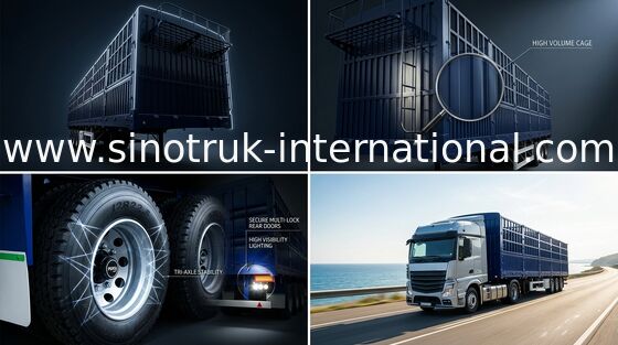 Công nghiệp hậu cần Tri Axle Semi Tipper, Vận chuyển hàng hóa giường thấp