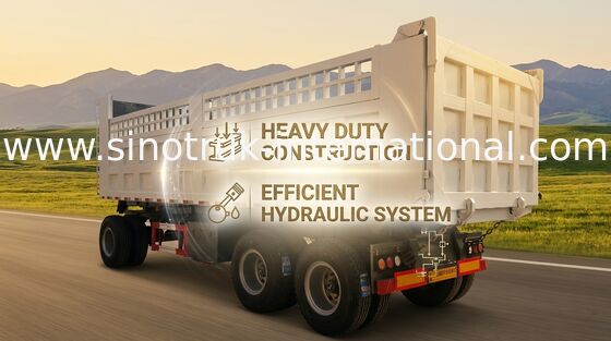 Trailer Dump Truck 3 Axles 60Tons 11m for Mining and Construction business