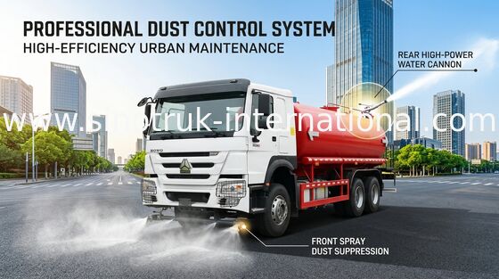 Xe bồn nước HOWO SINOTRUK 380HP có chức năng xả áp lực cao 6x4