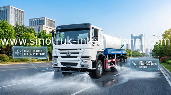 Xe bồn nước SINITRUK 6x4 LHD 371HP 18CBM Công suất lớn màu trắng