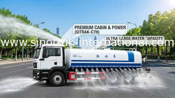 Xe bồn nước SINOTRUK SITRAK 6x4 LHD 15-20CBM Phạm vi phun rộng
