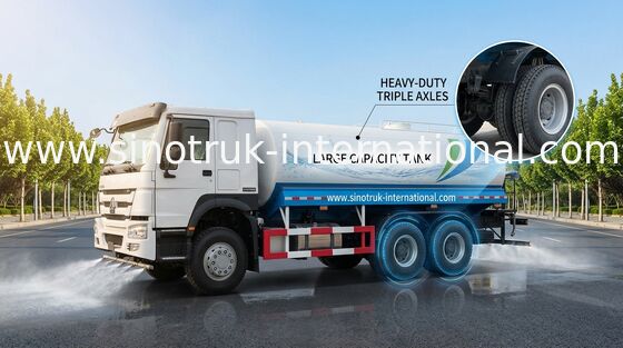 Xe bồn nước SINOTRUK HOWO 6x4 LHD 15-20CBM Phạm vi phun rộng