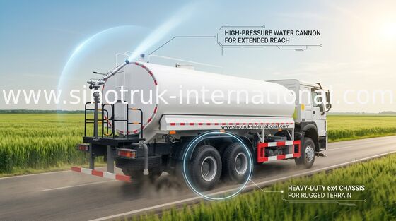 Xe tải bồn nước phun sương Sinotruk Howo 10-25CBM 6 X 4 Euro 2