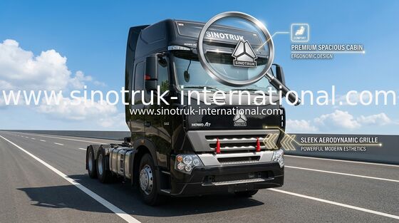 Hiệu suất cao D12.38 / 380HP HOWO Tipper Xe tải Xe tải được chấp thuận ISO