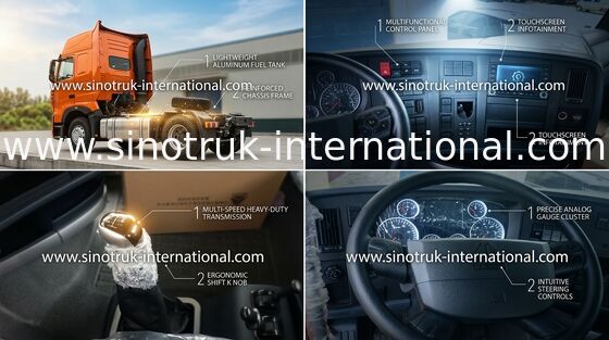 Xe kéo tay trái và xe bán tải Howo Xe tải hạng nặng Euro II
