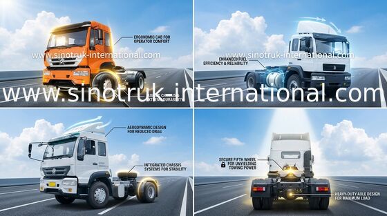 Máy kéo SINOTRUK Prince Prince Xe tải 4X2 Euro2 290HP 18Tons ZZ4181M3611W