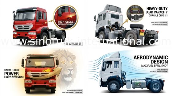 SINOTRUK Golden Prince Xe tải kéo 4X2 Euro2 266HP 18Tons ZZ4181M3611W