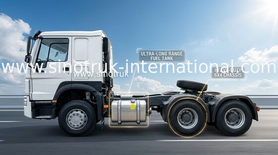 Xe đầu kéo Sinotruk Howo Lhd 10Wheels 400Hp 6 × 4 HW76 Trắng