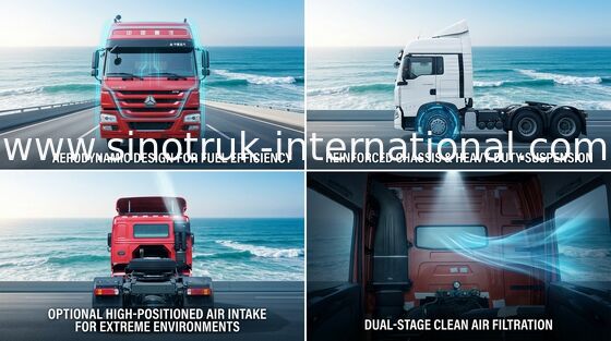Xe tải chở hàng SINOTRUK HOWO LHD 4X2 Euro2 380HP ZZ4187S3511V