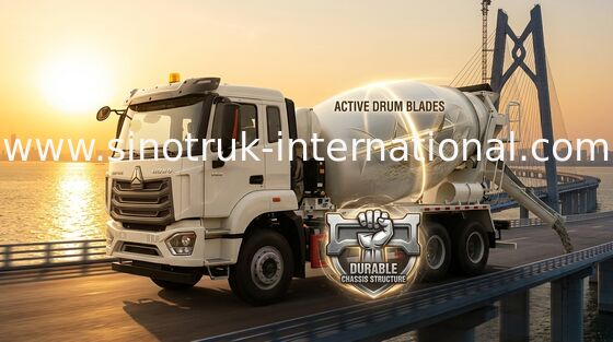 Xe tải trộn bê tông Howo mới 16CBM 8 X 4 Euro 2 400hp Xây dựng