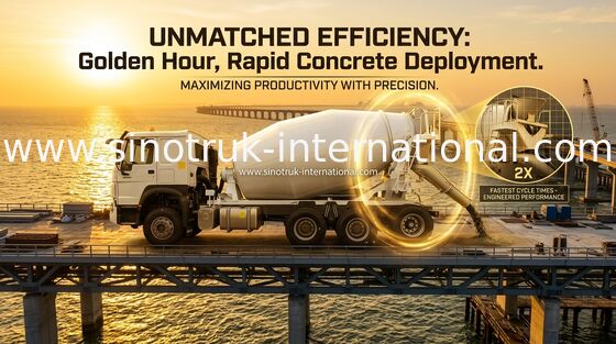 Sinotruk Howo xe tải trộn bê tông 10-20CBM 6 x 4 Euro 380Hp Xây dựng