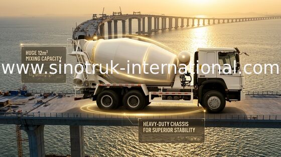10-20CBM Xe trộn bê tông SINOTRUK HOWO 6 X 4 Euro 2 340Hp Xây dựng