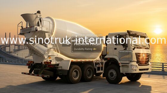 Động cơ diesel Động cơ trộn bê tông Xe tải 10CBM Ready Mix Concrete Trailer