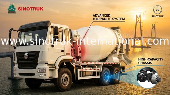 Thiết bị trộn bê tông chuyên dụng Xe trộn bê tông trộn sẵn ZZ5255GJBN3846B1