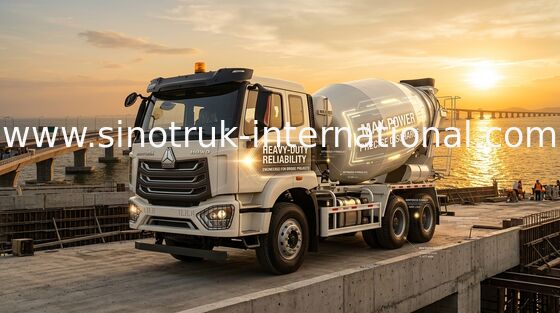 Xe trộn bê tông trắng 10 bánh RHD 6×4 Euro 2