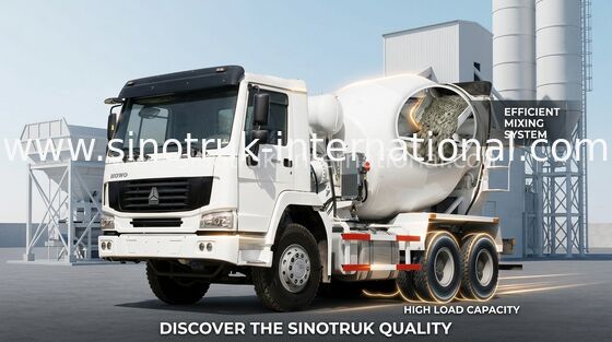 Máy trộn bê tông công nghiệp 8CBM 290HP 6X4 LHD Máy trộn Xi măng Xe tải
