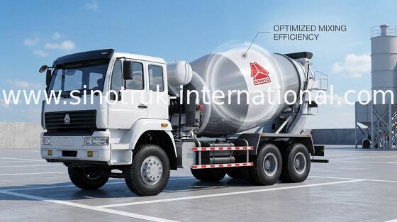 Máy trộn bê tông công nghiệp bền vững Xe 8 × 4 Hiệu suất cao