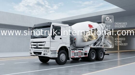 9CBM 290HP 6X4 LHD Xe trộn bê tông trộn bê tông ZZ5257GJBM3647W
