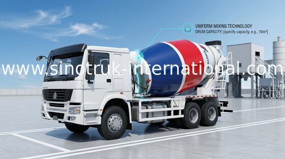 SINOTRUK HOWO Xe trộn bê tông 10CBM 290HP 6X4 LHD ZZ5257GJBM3841W