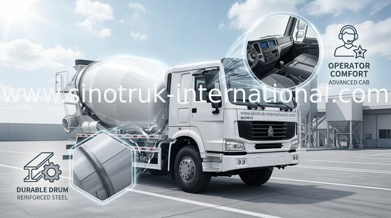 Xe trộn bê tông SINOTRUK HOWO 12CBM Euro2 336HP 6X4 LHD ZZ1257N4048W