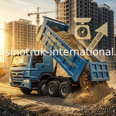 Blue HOWO 8×4 380HP 26.91CBM Dump Truck nơi năng lượng đáp ứng độ chính xác trong mỗi tải!