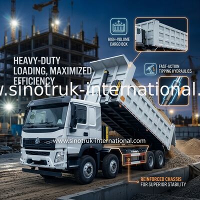 SINOTRUK HOWO 380HP xe tải 12 bánh LHD 31 tấn 20-30CBM V7-X Cab