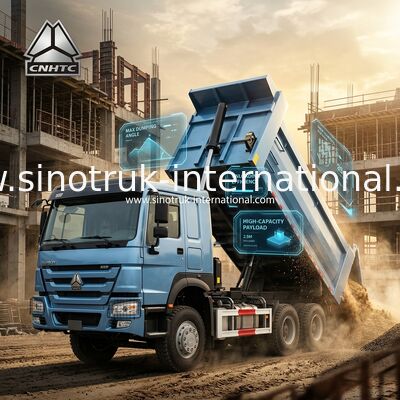 Xe ben U-Trough màu xanh (20CBM, 6×4, 380HP): Ưu điểm nổi bật để xả vật liệu nhanh chóng