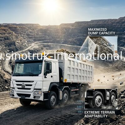 Chiếc xe tải SINOTRUK HOWO 400HP 12 bánh LHD 31 tấn 20-30CBM