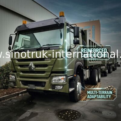 SINOTRUK HOWO 400HP Green Tipper Dump Truck RHD 6×4 12 bánh xe mã lực cao