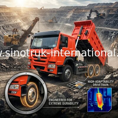 Sinotruk Howo Tipper Dump Truck Weichai 380hp 10 bánh xe 6 × 4 Lhd 20CBM