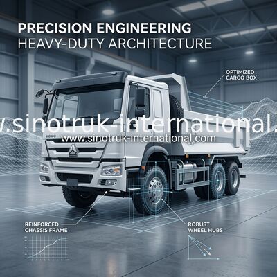 SINOTRUK HOWO 6x4 400HP U Type White Dump Truck For Mining Using RHD