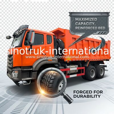 Sinotruk Hohan Tiper Dump Truck N7 6 × 4 10 bánh 380hp Lhd hoặc Rhd