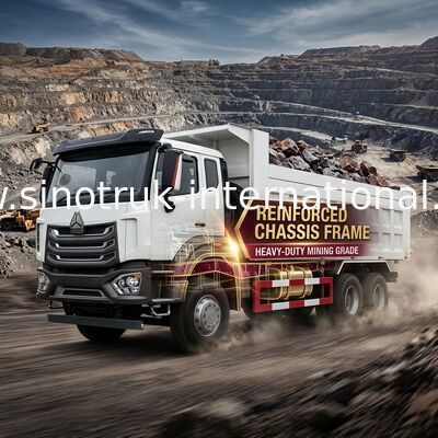 Xe tải tự đổ Sinotruk HOWO 8X4 380hp 12 bánh trắng H77L ZZ3317V386JB1R