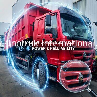Sinotruk Howo Tipper Dump Truck 380Hp 6 × 4 Với xi lanh thủy lực Hyva Cho khai thác mỏ
