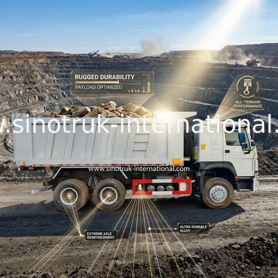 RHD 6 × 6 10 bánh xe trắng HOWO xe tải hoàn toàn động lực mã lực cao 380HP