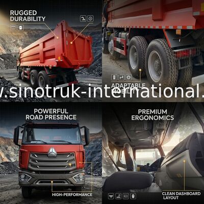 Xe tải tự đổ HOHAN LHD 12 bánh 8X4 430HP để khai thác