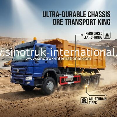 Mã lực cao 400HP Xe ben HOWO Tipper LHD 6×4 10 bánh