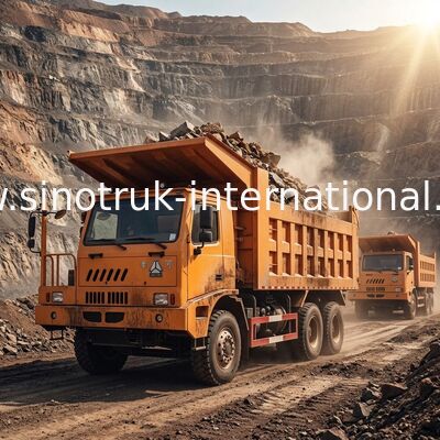 Xe tải tự đổ khai thác 6X4 LHD 371HP 70 tấn SINOTRUK HOWO cho ngành khai thác mỏ
