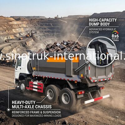 Xe ben tự đổ SINOTRUK HOWO 25t 336HP 6X4 LHD 10 - 25CBM ZZ3257N3647A